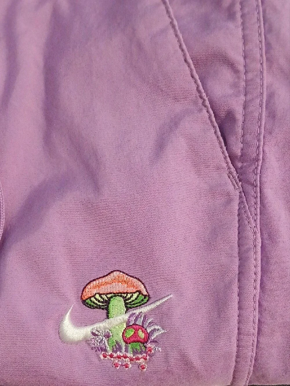 Nike Limited Sportswear City Edition Mushroom Embroidery Shorts Lavender Large